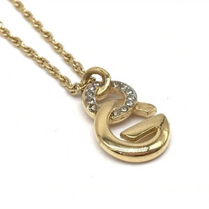 Vintage Givenchy Gold Plated Necklace with Rhinestones